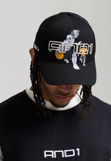 Unisex And1 Head In The Game 5-Panel-Baseballkappe – Schwarz