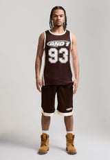 Mens Logo Airtex Basketball Shorts - Brown