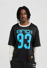 Respect The Game Doppellagiges Mesh-Trikot für Herren – Schwarz
