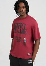 Herren Respect The Game Trash Talk T-Shirt - Burgunderrot