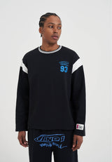 Mens Core 93 Panelled Long Sleeve Sweatshirt - Black