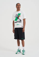 Herren Core Logo Jersey Basketballshorts - Schwarz
