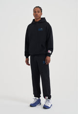 Mens Core Retro Logo Cuffed Joggers - Black