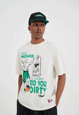 Mens Did You Dirty Trash Talk T-Shirt - Ecru