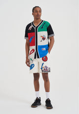 Short multi-appliques pour hommes - Écru