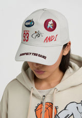 Unisex Respect The Game Multi Badge 5 Panel Golfer Hat - Grey