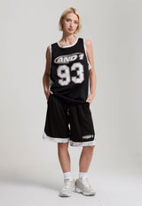Womens Logo Airtex Basketball Shorts - Black/Khaki