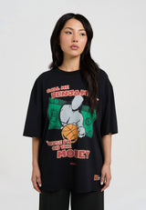 Damen T-Shirt „On The Money Trash Talk“ – Schwarz