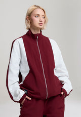Damen Core Paneled Trainingsjacke - Burgunderrot