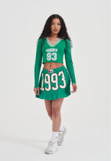 Mini-jupe Airtex 1993 pour femme - Vert