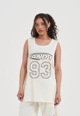 Womens 93 Airtex Vest Top - Ecru