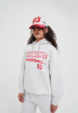 Damen Core Graffiti Logo Hoodie - Grau