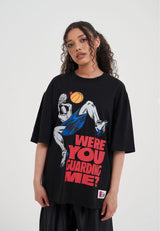 Womens Guarding Me Trash Talk T-Shirt - Black