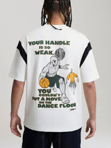 Tee-shirt Homme à impression contrastée sur le dos « Trash Talk Dancefloor » - Blanc