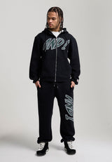 Mens Staple Graphic Cuffed Regular Joggers - Black