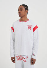 Mens Core 93 Panelled Long Sleeve Sweatshirt - Frost Marl