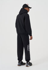 Pantalon de jogging à revers avec logo graffiti Core pour homme - Noir