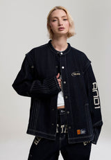 Damen 93 Kontrast-Denimhemd – Indigo