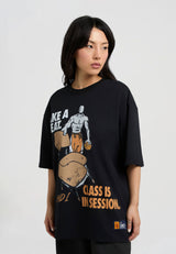 Womens Class Is In Session Trash Talk T-Shirt - Black