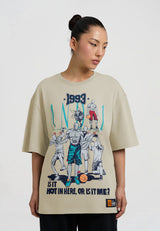 Womens Core Retro Logo Graphic T-Shirt - Grey