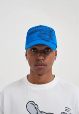 Unisex Dunk Graffiti 5 Panel Baseball Cap - Blue