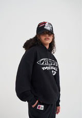 Sweat à capuche Core Graffiti pour femme - Noir
