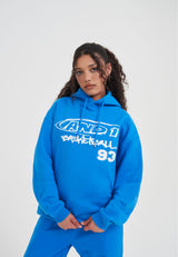 Damen Core Graffiti Logo Hoodie - Blau