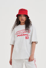 Womens Core Graffiti Logo T-Shirt - Frost Marl