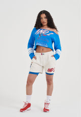 Doppellagige Dunk-Shorts für Damen – Ecru