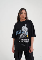 Womens Gameless Trash Talk T-Shirt - Black