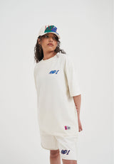 Womens Streetball Back Graphic T-Shirt - Ecru
